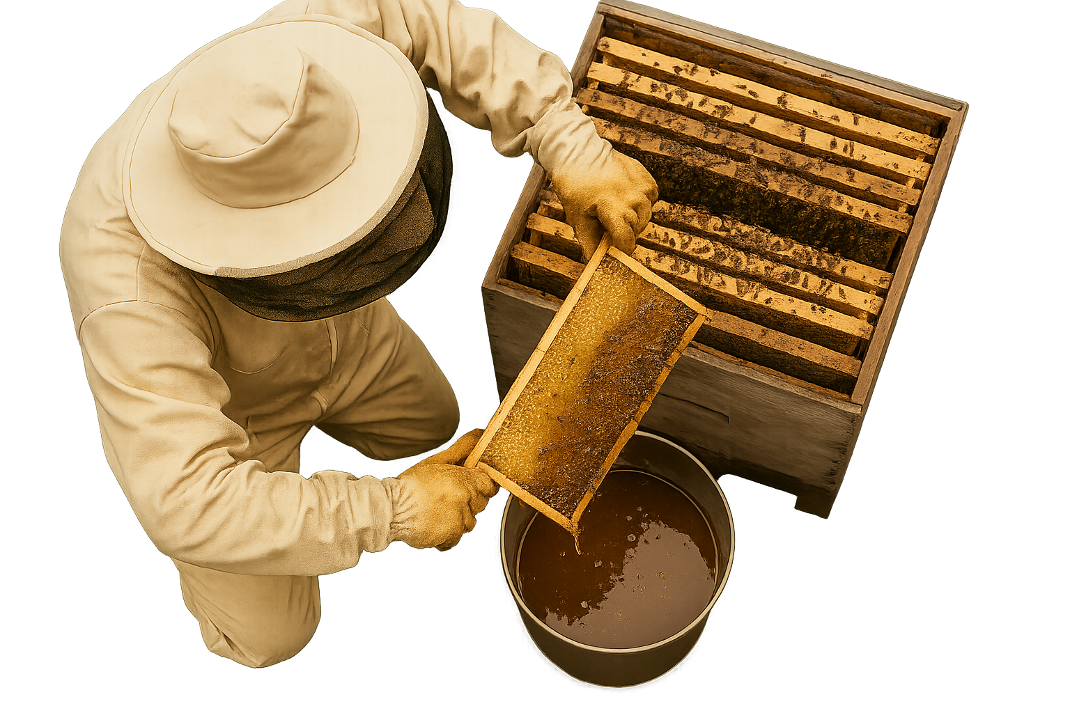 Beekeeping in action